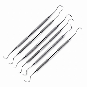 Set d'instruments de nettoyage dentaire manuel en acier inoxydable chirurgical Austin, 6 pièces, certifié CE ISO Classe I - Product Image 5