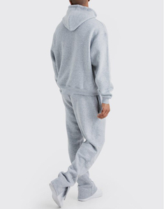 ชุดวอร์มผู้ชายคุณภาพสูง พิมพ์ลายสำหรับฤดูหนาว ผ้าฟลีซเทอร์รี่คอตตอนสีพื้น ชุดฮู้ดดี้ สกรีนโลโก้ได้ สไตล์ลำลอง - Product Image 3