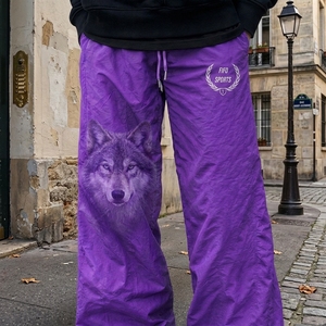 Pantalon baggy en nylon, coupe décontractée confortable, bas de tenue athlétique avec tissu en nylon respirant et pratique pour le quotidien - Product Image 4