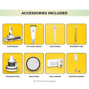 เครื่องดูดฝุ่นไร้สายคุณภาพสูง 120W แบบแห้ง 2 in 1 พร้อมไฟ LED แรงดูดสูง แบตเตอรี่ 2200mAh ไส้กรอง HEPA ใช้ได้กับรถยนต์ บ้าน และโรงแรม - Product Image 3