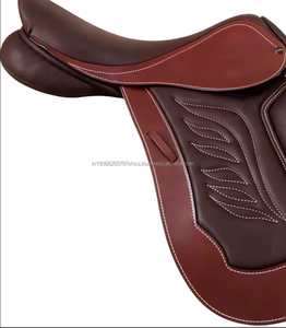 Selle d'équitation anglaise haut de gamme en cuir véritable, légère et durable, conçue pour le saut d'obstacles, le dressage et l'entraînement. - Product Image 2