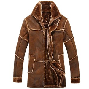 Abrigos de Piel Marrón para Hombre, los Más Vendidos, de Alta Calidad, con Forro de Piel de Oveja, Transpirables, con Capucha, los Abrigos de Piel de Oveja Más Elegantes - Product Image 4