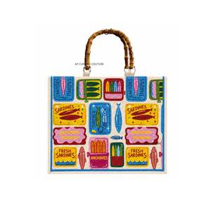 Bolso tote hecho a mano con cuentas, diseño de camello del desierto y palmera, bolso de mujer personalizado, bolso tote de cuentas de semillas, moda de gran venta - Product Image 6