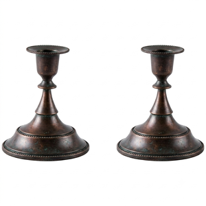 Porte-bougie décoratif en cuivre pour bougies coniques, idéal pour la maison, les mariages et les décorations de Noël, porte-bougie en métal durable - Product Image 3
