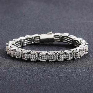 Bracelet Hip Hop de Luxe de Qualité Supérieure avec Diamants Moissanite VVS Brillants et Argent 925 Disponible à Prix d'Exportation - Product Image 5