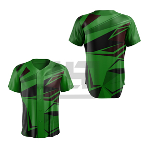 Ropa Deportiva Resistente, Cómoda Camiseta de Béisbol de Manga Corta con Botones al Frente, Uniforme de Equipo Unisex Personalizado para Jugador, 100% Poliéster Plus - Product Image 6