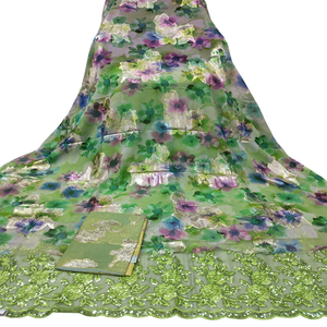 Pedidos en línea a granel Jacquard multicolor Somalí Diracs Elegante Gorgura Brillo brillante para ocasiones especiales de niñas Vestido flameado - Product Image 2