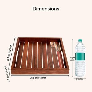 Plateau de service en bois de conception royale, artisanat en bois, art Madhubani, plateaux carrés disponibles au meilleur prix et à prix réduit - Product Image 2