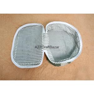 Pochette matelassée à poignée en coton 100% pur, faite à la main, écologique, durable, élégante, avec fermeture éclair, organiseur de cosmétiques, petite trousse de voyage - Product Image 5