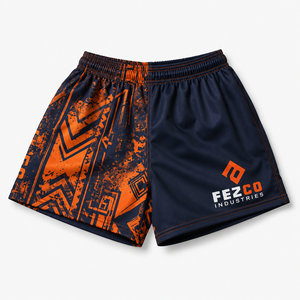 Direct Custom Footy <b>Booty</b> Shorts 100% Polyester Anti-Bacterial Unisex Rugby Elastic Waist All Seasons Front Printed - Product Image 1
