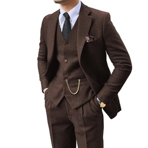 Hot Selling Custom 3-Piece Plus Size Men Woolen <b>Suit</b> Pant Coat Single Breasted Blank Blazer Tuxedo Formal Business <b>Suits</b> - Product Image 1