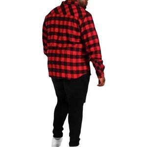 Unisex Casual <b>Flannel</b> Shirt Long Sleeve Corduroy Collar Checked Button Up Outdoor Fashion <b>Overshirt</b> - Product Image 4