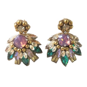 India Origin Casual Style Small Size Opal Crystals Made Handmade Hand Embroidered Dainty <b>Stud</b> <b>Earrings</b> for Women's <b>Girls</b> - Product Image 1