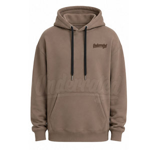 Thick 100% Cotton Solid <b>Oversized</b> <b>Hoodies</b> <b>Men</b> Drop Shoulder Loose Fit Pullover Urban Fashion Custom Artwork Wholesale Supplier - Product Image 4