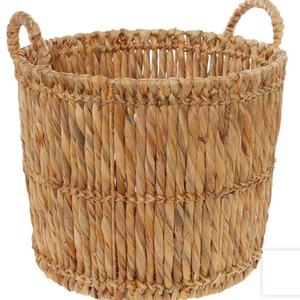 Panier en jacinthe d'eau multifonctionnel minimaliste moderne, panier tissé à la main pour la salle de bain et le salon - Product Image 4