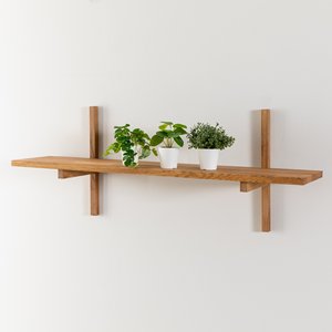 Estantería de madera maciza a precio económico para decoración y organización de la oficina en casa, estantería de madera natural. - Product Image 1