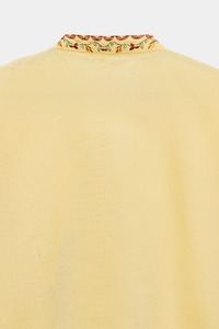 Yellow Embroidered Cotton Kurta for Women Traditional Indian Pakistani Party Wear Loose Fit <b>Floor</b>-Length All Seasons - Product Image 4