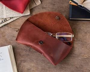 Soft Genuine Leather Glasses Cover Luxury Cowhide Spectacles Pouch Slim Handmade Travel <b>Sunglasses</b> Case Bag LGC-0166 - Product Image 6