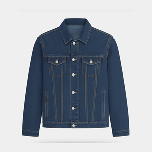 Veste en jean pour homme, couleur unie, col rabattu, coupe classique, coton lavé, style décontracté automne, fermeture à boutons simple - Product Image 6