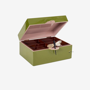 Boîte à bijoux en laque moderne de luxe avec logo personnalisé gravé, couleurs vibrantes, boîte en bois décorative pour cadeaux - Product Image 2