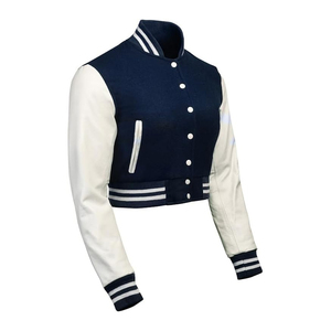 Custom Embroidered Varsity Jacket Women Streetwear Letterman Coat Manufacturer USA - Product Image 3