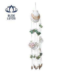 Carillon éolien écologique de haute qualité en coquillages, durable, fait main, style décoration en coquillages, artisanat océanique durable, ornement suspendu sonore - Product Image 1