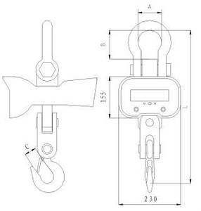 औद्योगिक उपयोग के लिए रिमोट कंट्रोल के साथ थोक लोकप्रिय वजन वाले पैमाने डिजिटल इलेक्ट्रॉनिक क्रेन फांसी स्केल 1000 किलोग्राम - Product Image 4
