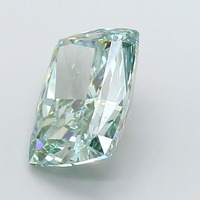 Diamant CVD vert vif fantaisie modifié taille coussin de 4,56 carats, clarté VVS2, excellente taille, pierre précieuse créée en laboratoire pour bijoux de luxe