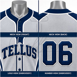 Tenue d'équipe de style unique, uniforme de baseball personnalisé avec numéro, séchage rapide, respirant, uniforme de baseball en gros - Product Image 4
