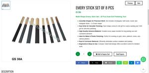 Juego de 8 Limas de Doble Grano para Pulir Joyas, Herramientas Manuales para la Fabricación de Joyería |   N.° de artículo GS-38A - Product Image 2