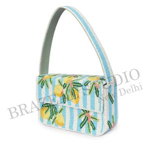 Nuevo Bolso de Mano Tipo Clutch con Diseño Geométrico y Cuentas para Mujer, Marca BRAZEAL STUDIO, Color Personalizado, para Bodas - Product Image 5