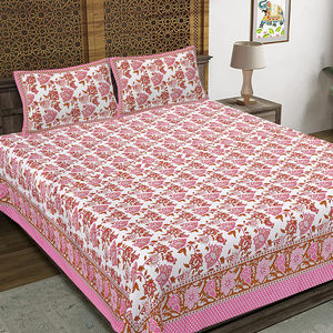 Sábanas de Algodón con Estampado Floral Real de Magnolia, Tamaño Queen y King, Decoración Suave para el Hogar, Hermosas Hechas a Mano por Consignatarios Indios - Product Image 4