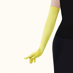 Gants longs en polyester robuste, manches de protection, tissu haute durabilité, design inspiré pour événements formels en extérieur - Product Image 2