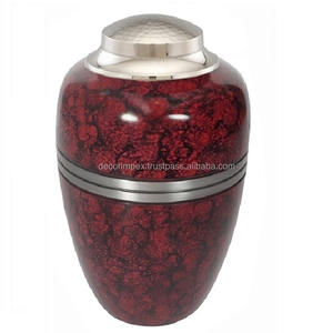 Venta al por mayor de urnas de cremación de metal decorativas personalizables, urna conmemorativa con diseño pulido a precio mayorista - Product Image 2