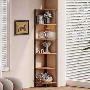 Support de plantes en métal minimaliste moderne avec étagères en bois pour plantes vertes d'intérieur et pots de fleurs - Product Image 4