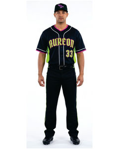 Maillot de baseball vierge pour homme à manches courtes en polyester anti-humidité, uniforme d'équipe avec impression sérigraphiée et fermeture boutonnée XS - Product Image 1