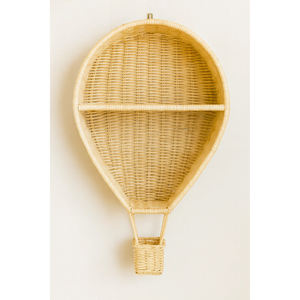 Étagère murale en rotin en forme de montgolfière, décoration de chambre d'enfant, organisateur de rangement tissé à la main, vente en gros d'usine OEM - Product Image 6