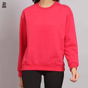 เสื้อสเวตเชิ้ตผู้หญิงสั่งทำขายส่งสำหรับฤดูใบไม้ร่วงและฤดูหนาว สีพื้น คอกลม ระบายอากาศได้ดี ผ้าฝ้าย 100% กันลม คุณภาพสูง - Product Image 4