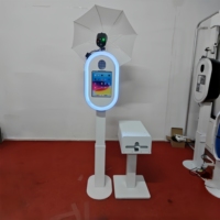 Kiosque à selfie ovale en métal détachable avec flash RVB intégré, boîte à lumière, pour appareil photo reflex numérique, iPad, imprimante – Idéal pour bars, remises de diplômes, fêtes et événements à louer