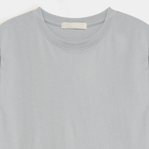Men's Oversized Cotton T-<b>Shirt</b> Short Sleeve O-Neck Solid Color Casual Knitted <b>Plain</b> Dyed <b>White</b> Gray Fit - Product Image 2