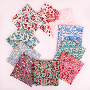 Pañuelo Cuadrado Ligero de Algodón Orgánico Multicolor, Estampado Boho, Ecológico, Hecho a Mano, para Cabello y Cuello, Unisex - Product Image 3