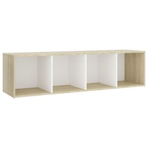 3 pezzi bianco e Sonoma rovere TV Set mobili da soggiorno in legno ingegnerizzato - Product Image 6