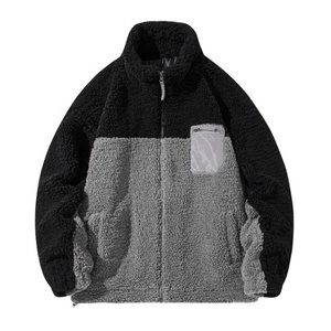 Veste en polaire sherpa à fermeture éclair intégrale, motif personnalisé brodé, design OEM de haute qualité - Product Image 5