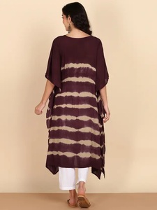 High Quality Designer Rayon <b>Kaftan</b> Tie Dyed <b>Summer</b> Daily Wear Regular Fit Sweetheart neck at Best Price by Supplier - Product Image 4