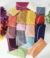Pochette portefeuille en tissu Chikankari artisanal indien, pochette à monnaie, cadeau de mariage, cadeaux de fête, Ramadan, Nouvel An