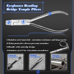 Optical Trident Pliers 6-Inch <b>Eyeglasses</b> Adjusting <b>Frame</b> Bending Bridge Temple Pliers <b>Eyeglasses</b> Repair - Product Image 5