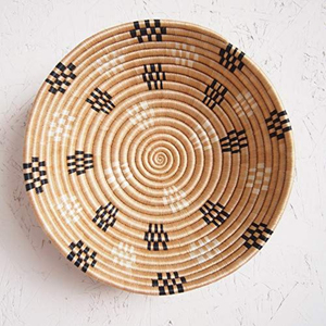 Handcrafted Woven Wall Basket Decor Round Rattan Wall <b>Hanging</b> Art for Living Room Bedroom & Farmhouse Style Home Decoration - Product Image 6