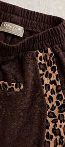 ONETEN APPARELS <b>Women's</b> Leopard Side Stripe <b>Corduroy</b> Wide Leg Pants <b>High</b> <b>Waist</b> Elastic Loose Drawstring Autumn <b>Trousers</b> - Product Image 5
