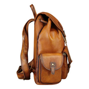 Customizable Women's College Bag Genuine Leather Comfortable Vintage Style Daypack with Eco-Friendly Knapsack Personalized Logo - Product Image 5