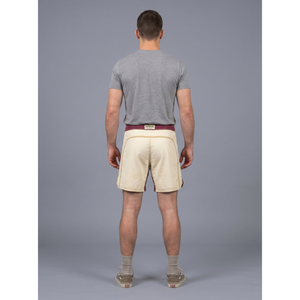 Shorts de combat rétro en polyester extensible 4 directions, sublimés sur mesure, poids lourd 240 GSM, vintage, pour entraînement MMA BJJ, pour hommes - Product Image 2